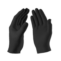 Pirštinės nitrilinės vienkart. be pudros juodos (100 vnt)